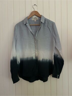Anthropologie Cloth & Stone Indigo Ombré Shirt